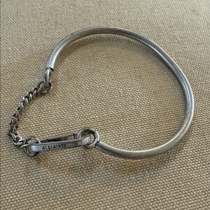All Saints silver bangle chain clasp bracelet women’s jewelry